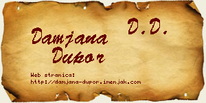 Damjana Dupor vizit kartica